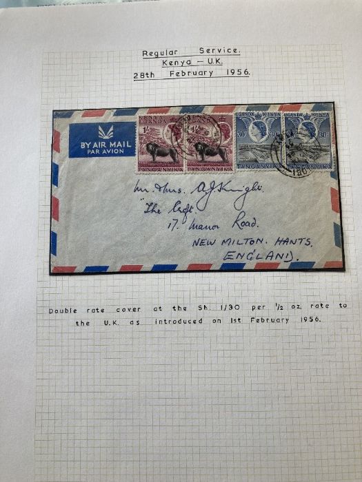 KENYA, box with commercial airmail covers and a few first flights - Image 2 of 5