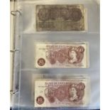 Collection of used GB and World Bank notes values to 10/-