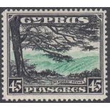 1934 45pi Green and Black, lightly mounted mint SG 143