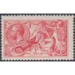 1918 5/- Rose Red, lightly mounted mint SG 416