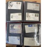 WORLD, two cover albums with 155 covers, cards, postal stationery