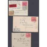 DOMINICA, 1914-15 three covers to London , one with Registered label