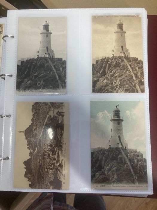 JERSEY, five albums containing 707 mint or used pre-war postcards - Image 4 of 6
