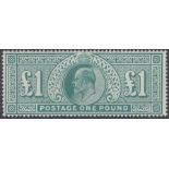 1902 £1 Dull Blue Green, lightly mounted mint SG 266 Cat £2000