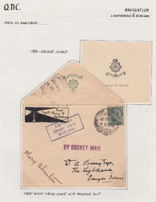 ROCKET POST - two 1930's Indian covers