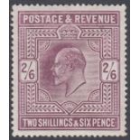 1902 2/6 Dull Purple, chalky paper, fine mounted mint slight gum toning SG 262 Cat £350