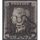 PLATE 11 (ELEVEN), superb used example four large margins, with RPS Cert SG 3