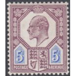 1906 5d Slate Purple and Ultramarine, chalky paper, unmounted mint SG 244