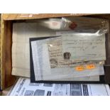 Mixed box of early postal history, good lot and worth careful viewing