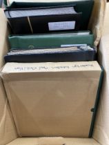 STAMPS : Mixed box of stamp albums, Spain, Sweden, Switzerland