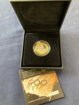 COINS : 2008 Silver Proof £2 coin PIEDFORT for Olympics handover, in display box with cert