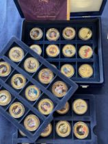 COINS : Gold plated set of crowns celebrating the life of Her Majesty the Queen (36 coins)