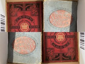 STAMPS : Six old world albums, mixed condition but some better stamps spotted