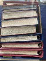 STAMPS : Mixed box of mainly British Commonwealth in stock books and albums