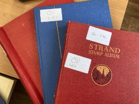 STAMPS : Three stamp albums including Strand album and World stockbook