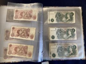 BANK NOTES : Collection of used GB and World Bank notes values to 10/-