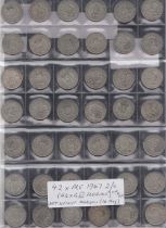 COINS : Pre 1947 Florins (42) all in very fine condition 466g