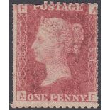STAMPS 1864 1d Red plate 84 mounted mint example with TRIPLE Perfs down both sides SG 43