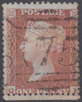 STAMPS 1855 1d Red plate 22 (QE). C7 very scarce used example with Mike Williams Cert