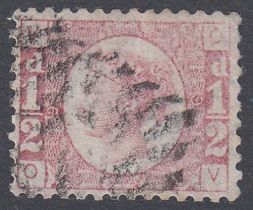 STAMPS 1870 1/2d Red plate 9, very fine used with Irish cancel, plate no. very clear SG 48