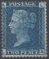 STAMPS 1869 2d Blue plate 14 unmounted mint SG 46