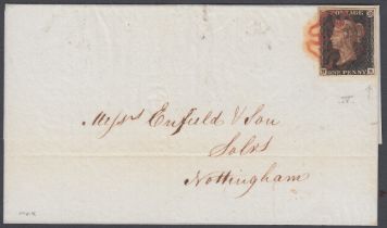 STAMPS Plate 4 (NK) four margin example of wrapper Lancaster to Nottingham