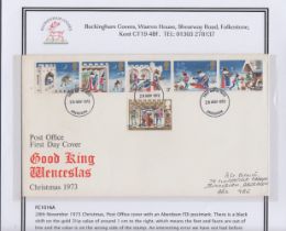 STAMPS 1973 Xmas with major printing error on 3 1/2p value