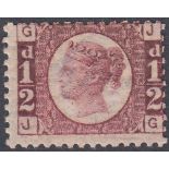 STAMPS 1870 1/2d Red plate 13 unmounted mint SG 48