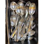 A quantity of assorted silver plated cutlery