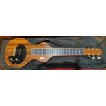 6 string lap steel guitar in swietena mahogni with Iron Gear Platinum P90 pickup, C6th tuning,