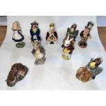 Nine various Beswick Alice in Wonderland figures including Alice, Mad hatter, Mock Turtle,