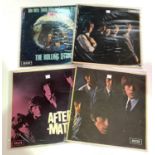 The Rolling Stones:  4 LP's, mixed condition