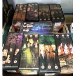 A selection of Star Trek collectables, novels, Star Wars and a selection of Buffy and Angel VHS
