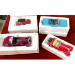Four display cars, 1938 Rolls Royce Phantom III, 1958 Chevrolet Impala, Mini Cooper etc