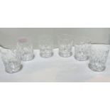 Six Waterford small rounded tumblers, height 9cm