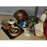 A Venetian face mask and decorative items