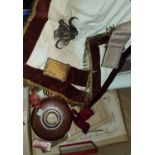 A selection of Buffalo medallions and ephemera; A selection of Breweriana ephemera, leather cased