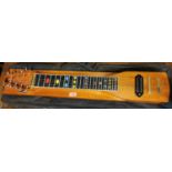 8 string Console steel guitar in iroko, 'Catswhisker Humbucker custom wound pickup, E13th tuning,