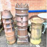 A crown top chimney pot and 2 others