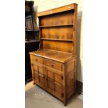 An early 20th century golden oak Welsh dresser