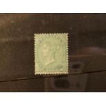 GB  1857 1/- pale green  mint Cat £3250