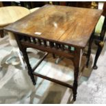 An Edwardian mahogany occasional table with square top