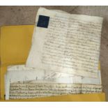 A selection of deeds, ephemera etc