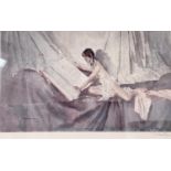 After Sir William Russell Flint, (1880-1969) "The Silver Mirror", artist signed print with blind