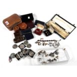 A selection of costume jewellery; jewellery boxes; collectors' crowns; etc.