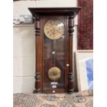 A 19th century Venna striking spring driven wall clock (no pediment)