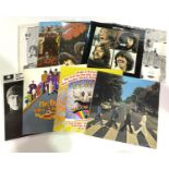 The Beatles:  a collection of 10 LP's, all later issues