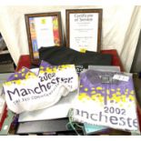 A collection of Manchester Commonwealth games 2002 items, clothing etc