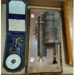 A Britannic Comptometer, a cotton industry spindle shaft, speed measuring gauge by Geo Thomas,