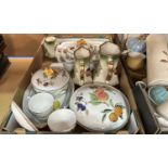 A selection of Royal Worcester Evesham: tureens; serving dishes; etc.; graduating jugs; other china